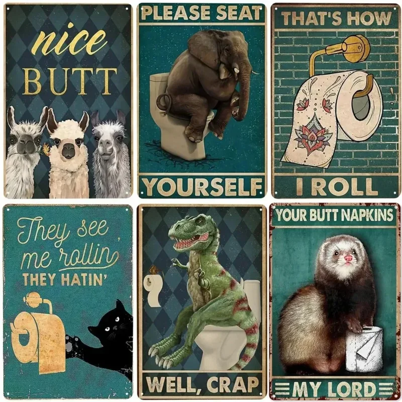 Wine Tag Label - Metal Tin Sign Poster Nice Butt