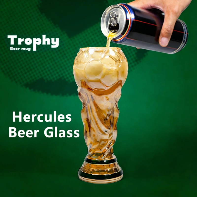 Wine Beer Glass - Soccer Trophy Beer Glass Cup Creative
