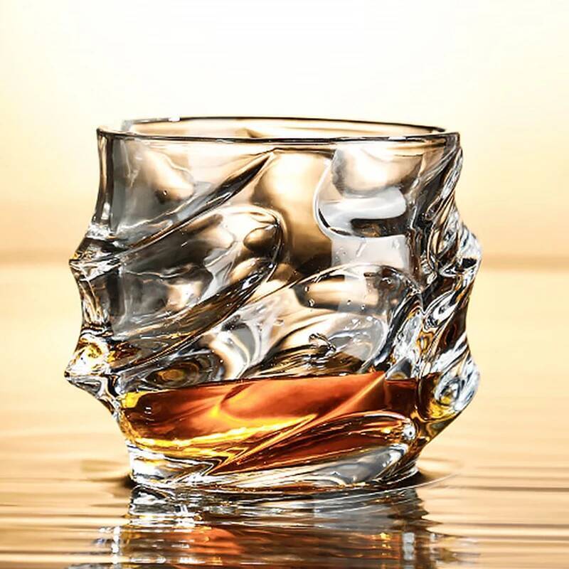 Wine Vodka Beer - Heavy Drinkware Wave Shaped Wine Glass