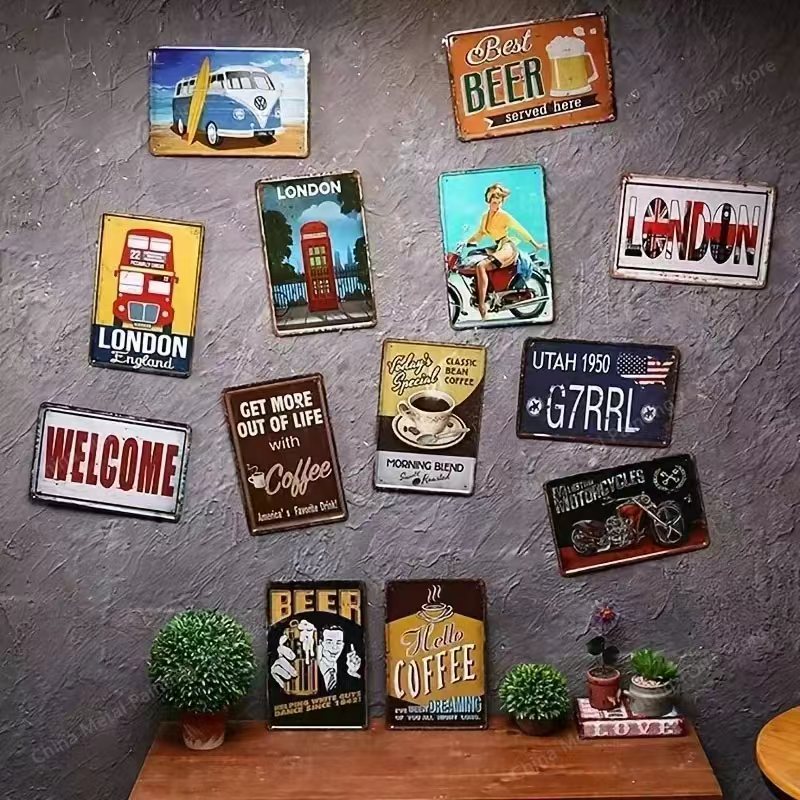 Metal Signs Vintage Metal Plat - Wine Tag Label recensie en prijs