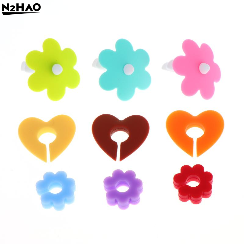 12Pcs Heart Flowers Silicone W - Wine Tag Label recensie en prijs