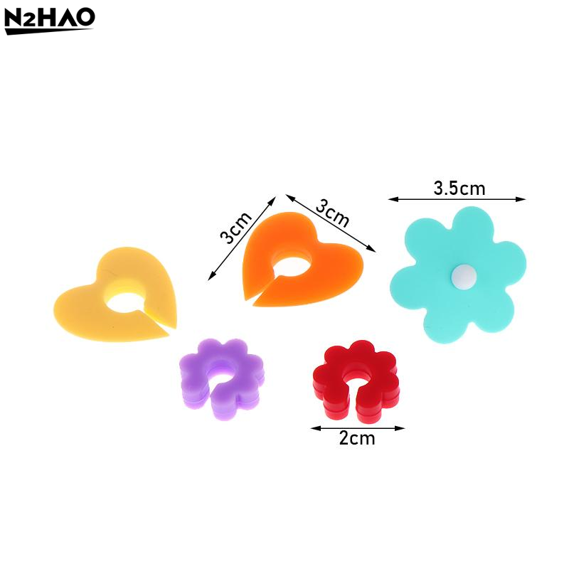12Pcs Heart Flowers Silicone W - Wine Tag Label recensie en prijs