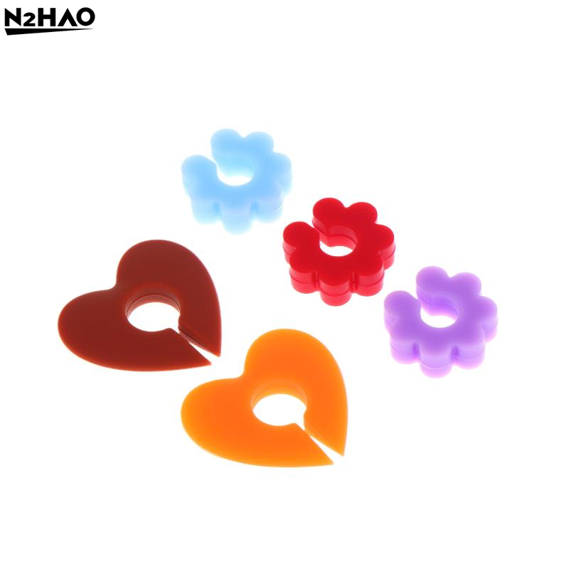 12Pcs Heart Flowers Silicone W - Wine Tag Label recensie en prijs