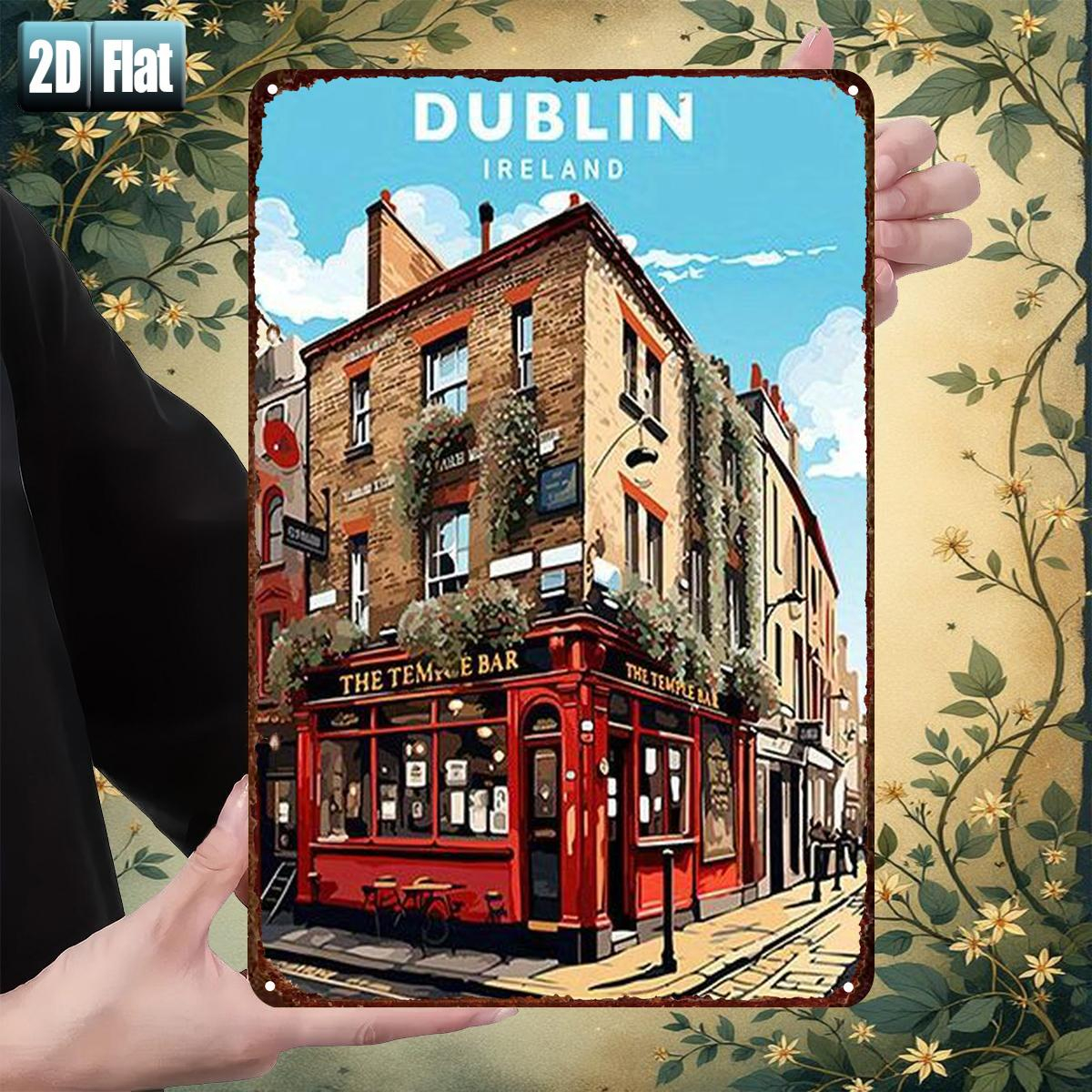 Dublin Ireland Temple Bar Meta - Wine Tag Label recensie en prijs