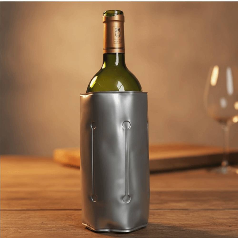 Reusable Wine Cooler Bag Gray  - Wine Chiller Sleeve recensie en prijs