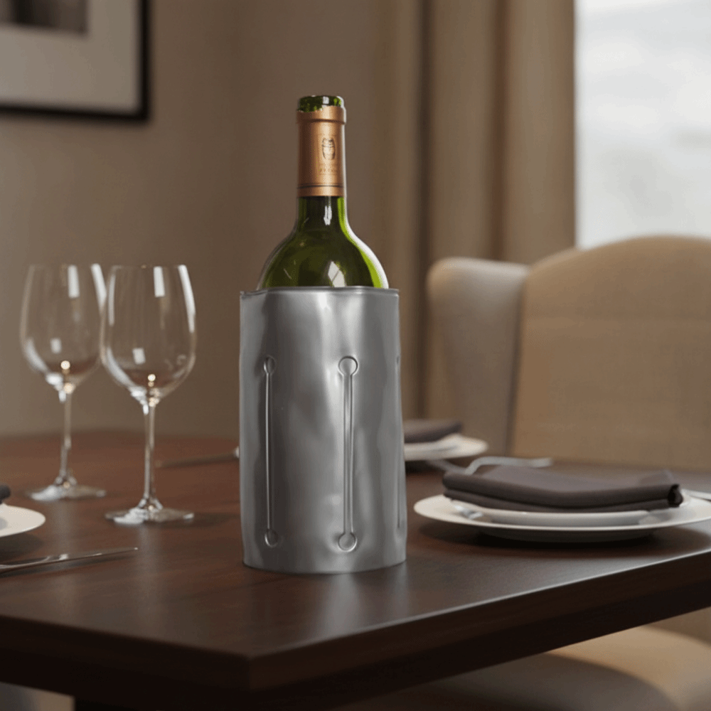 Reusable Wine Cooler Bag Gray  - Wine Chiller Sleeve recensie en prijs