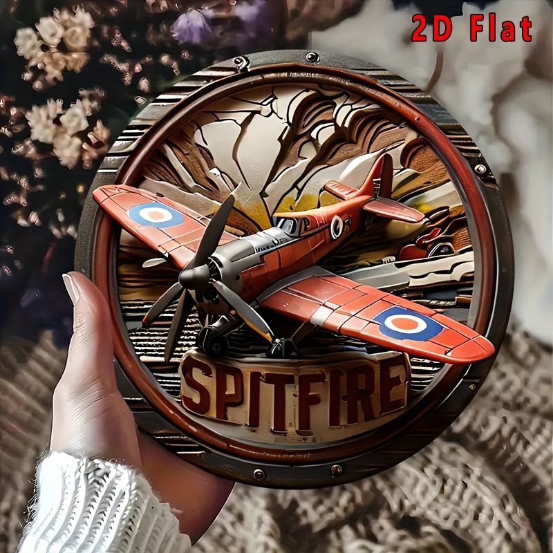 2D Flat - 1pc Vintage Spitfire - Wine Tag Label recensie en prijs