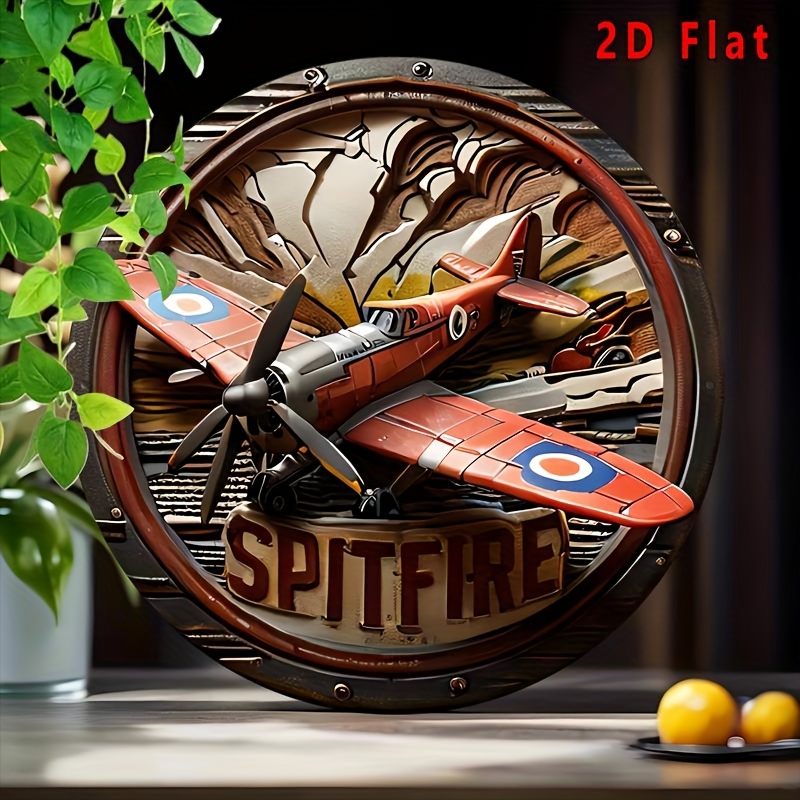 2D Flat - 1pc Vintage Spitfire - Wine Tag Label recensie en prijs