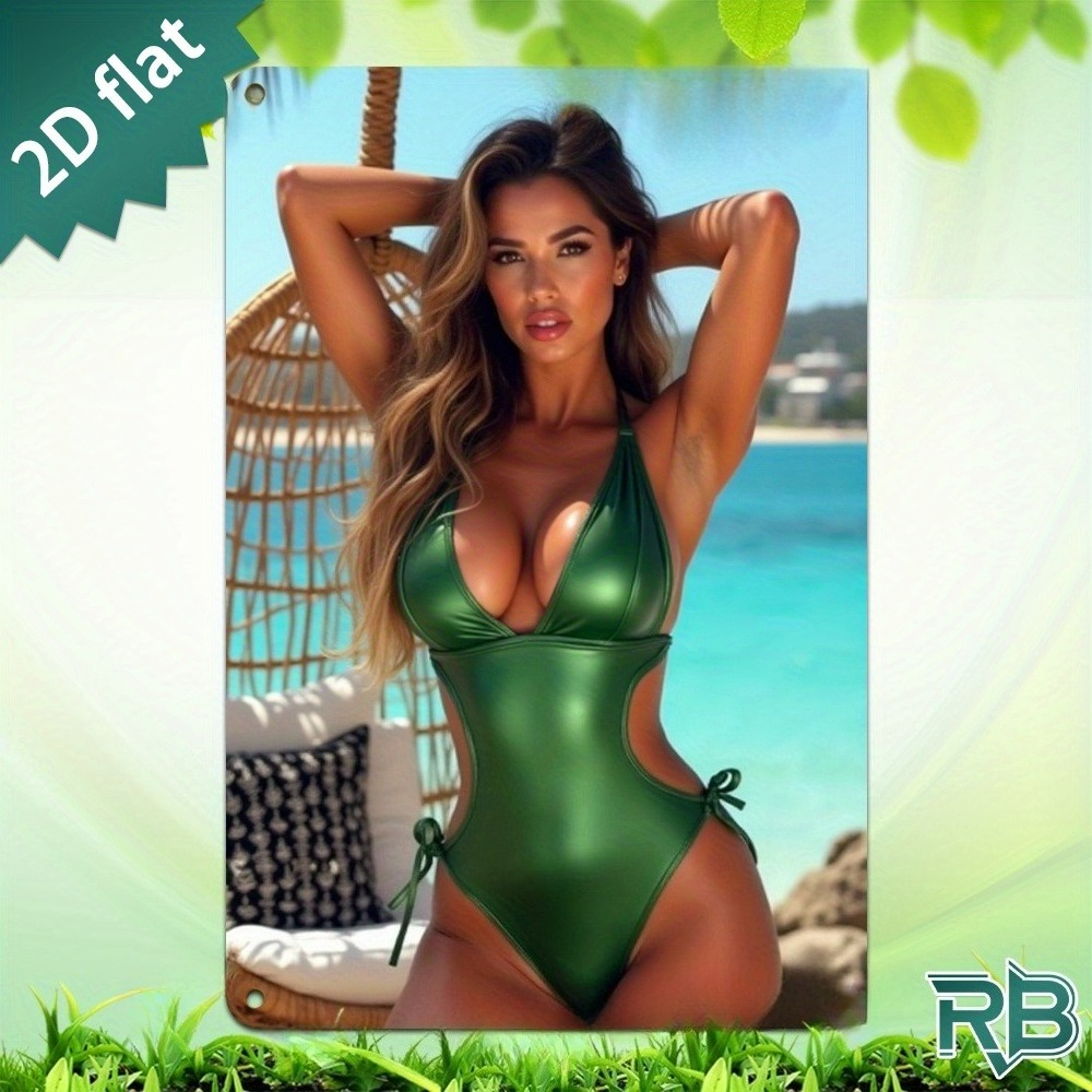 Vintage Green Swimsuit Beach G - Wine Tag Label recensie en prijs
