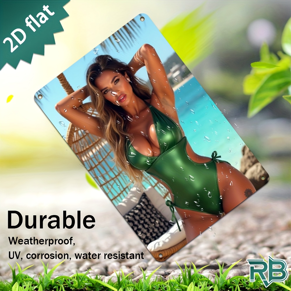 Vintage Green Swimsuit Beach G - Wine Tag Label recensie en prijs