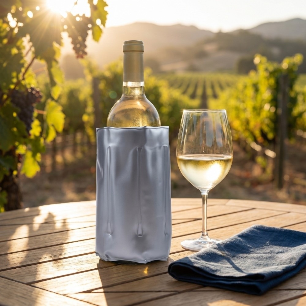 Reusable Wine Cooler Bag Gray  - Wine Chiller Sleeve recensie en prijs