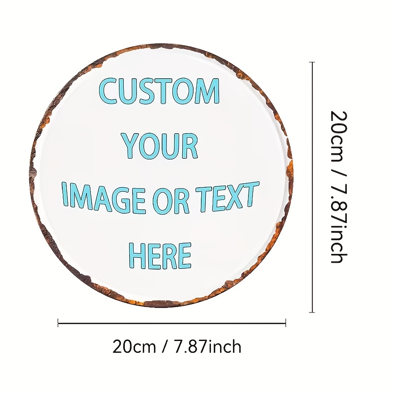 Custom Round Metal Tin Sign, P - Wine Tag Label recensie en prijs