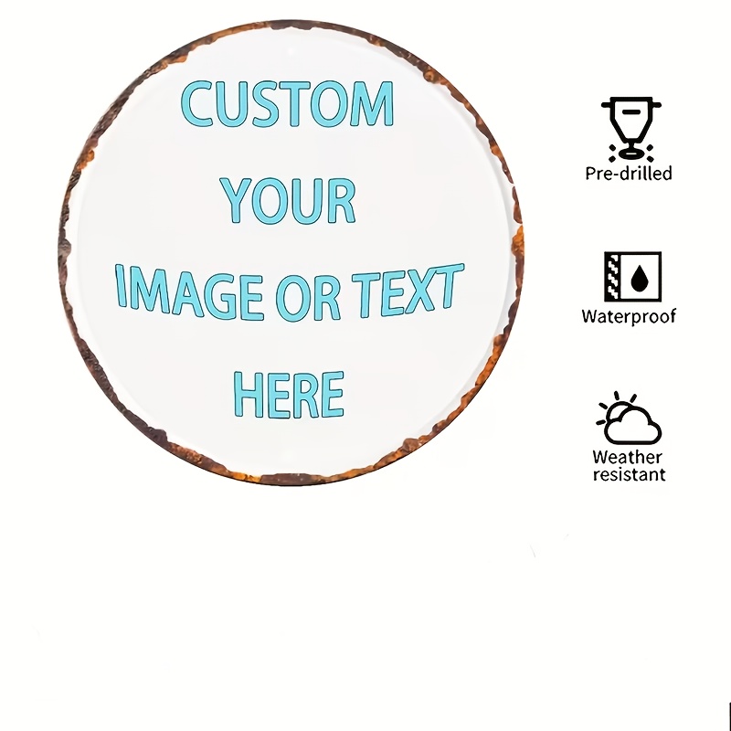 Custom Round Metal Tin Sign, P - Wine Tag Label recensie en prijs